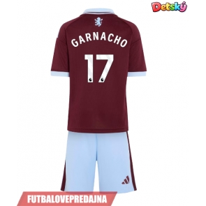 Lacne Dětský Futbalové dres Aston Villa Alejandro Garnacho #17 2026-27 Krátky Rukáv - Domáci (+ trenírky)